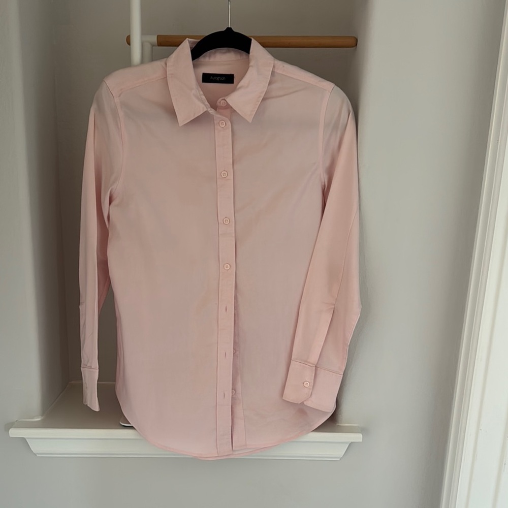 Cotton Pale Pink Button-Up Shirt